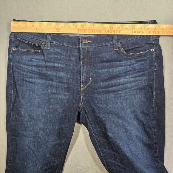 Levis Classic Boot Jeans Womens 20W Dark Wash Blue Stretch Denim Mid Rise - Picture 8 of 13